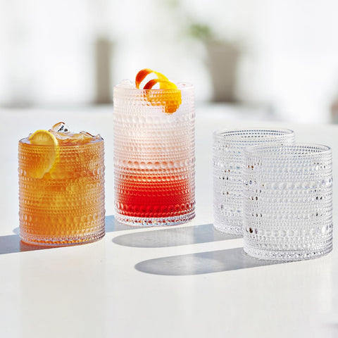 FULGNU Hobnail cocktail glass ready for entertaining and patio gatherings.
