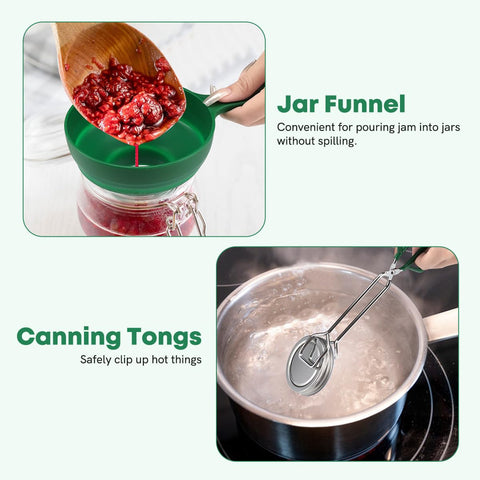 Fulgutonit jar funnel helps mess-free filling of jars.