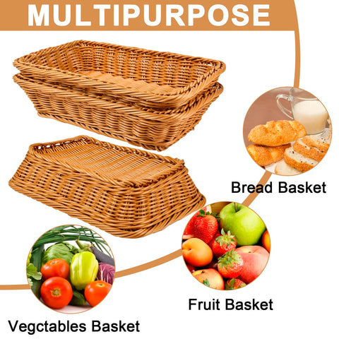 Fulhdedi rectangular basket displaying fruit as a decorative centerpiece.