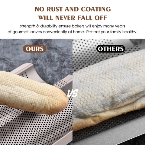 Fulimax carbon steel tray provides sturdy, durable baking performance for regular use.