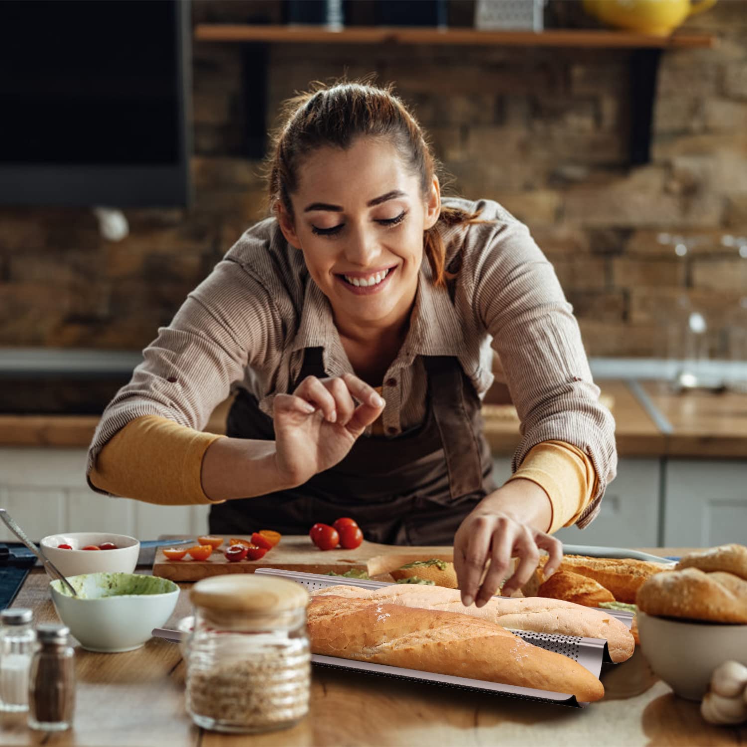 Fulimax easy-clean perforated pan simplifies cleanup after baking sessions.