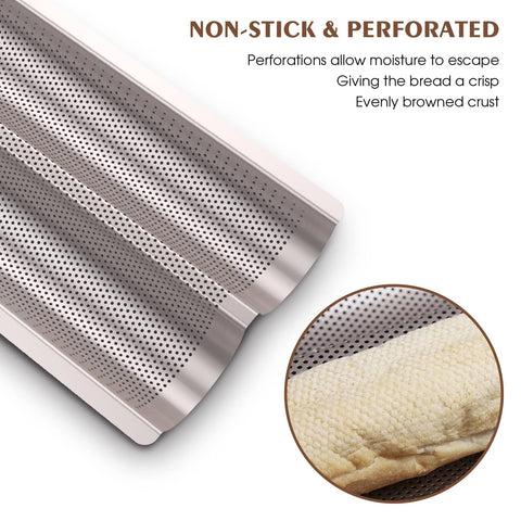 Fulimax nonstick bread pan enables easy release and quick cleanup after baking.