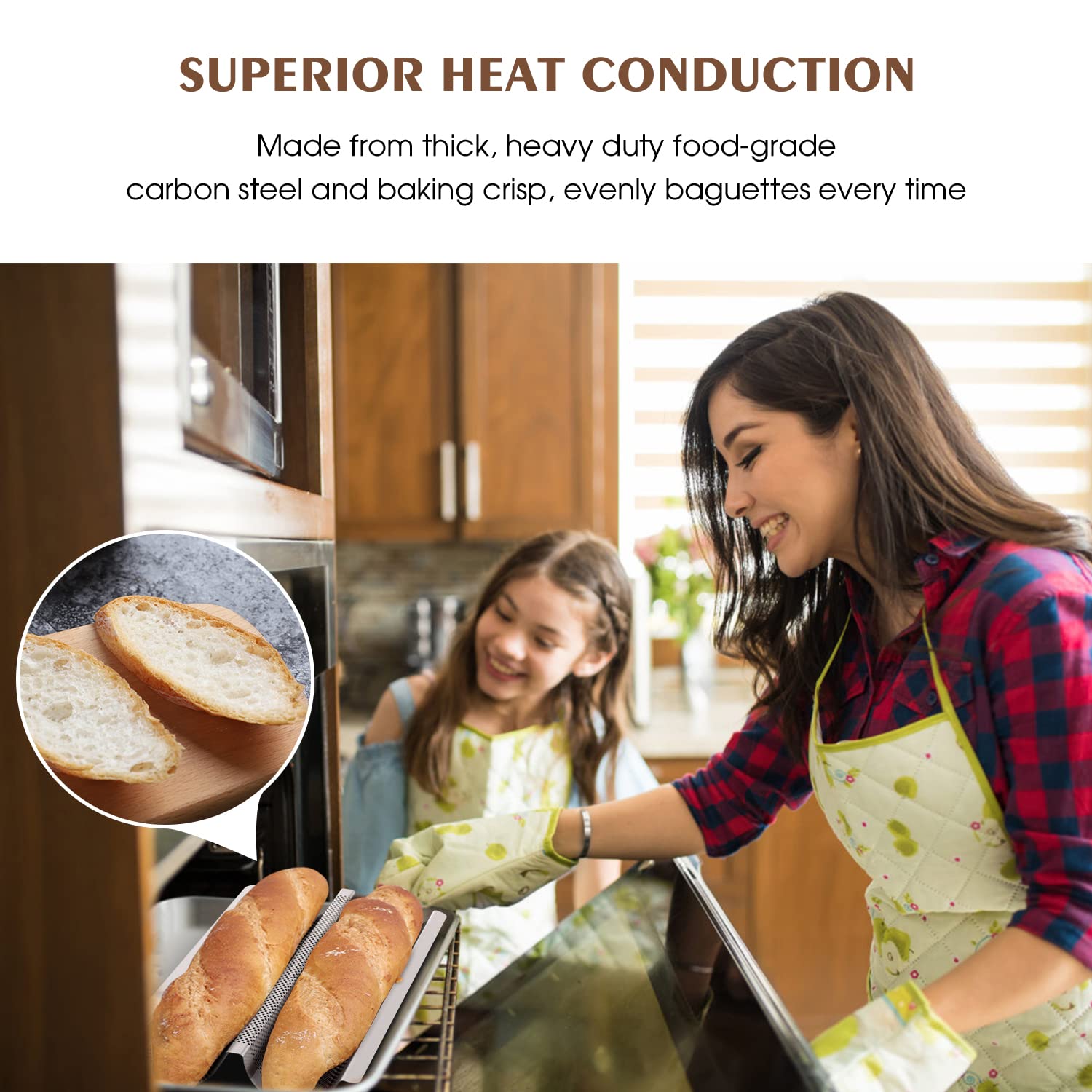 Fulimax perforated loaf mold promotes air flow for a light interior and crust.