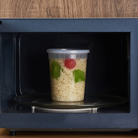 FULING 32oz deli container stackable design saves cabinet space.