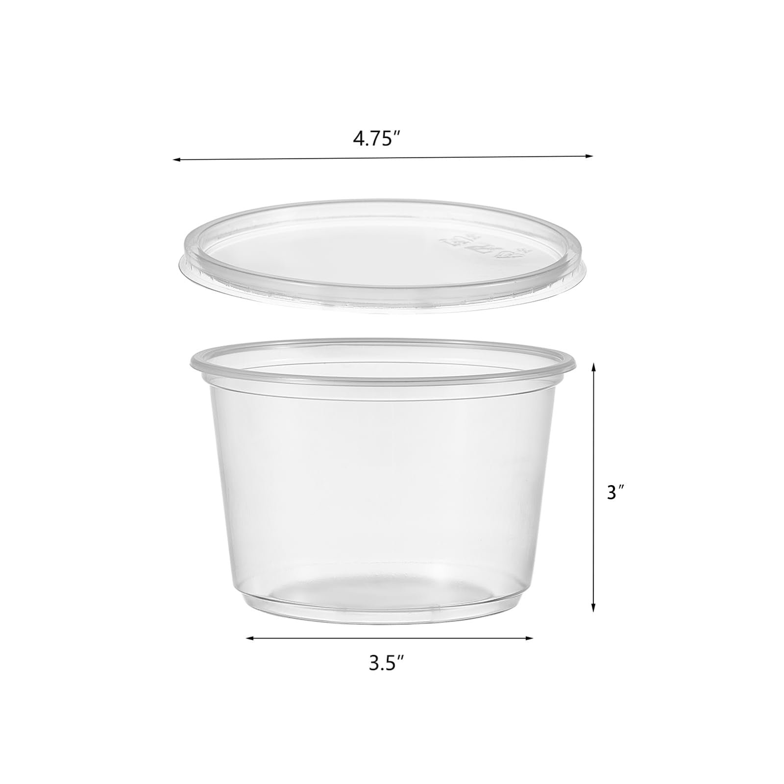 FULING 16 oz container stackable design saves fridge space for organized storage