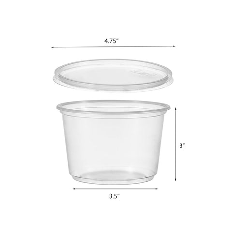 FULING 16 oz container stackable design saves fridge space for organized storage