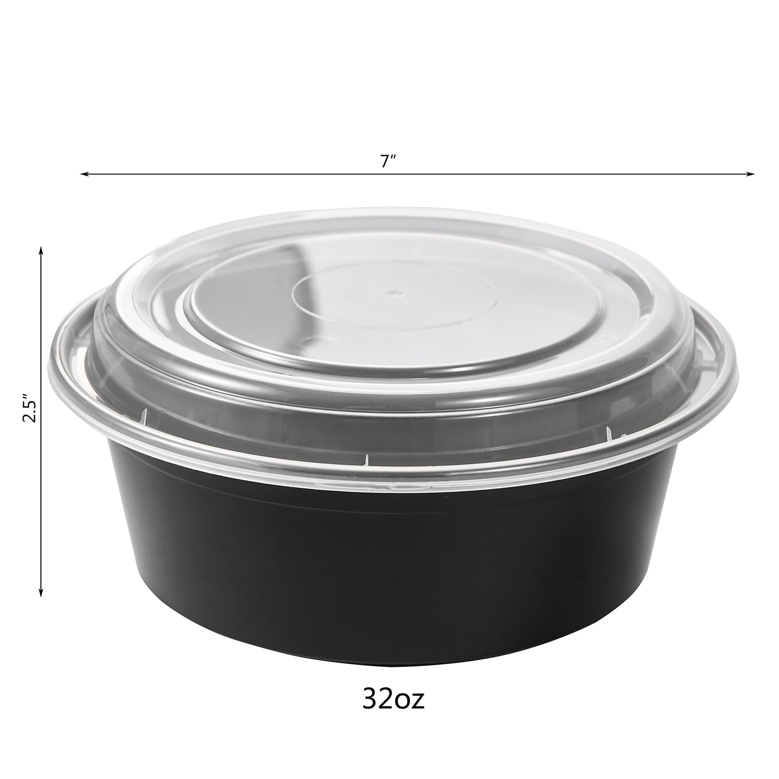 Fuling leak-resistant clear lids keep meals contained during fridge storage or travel.