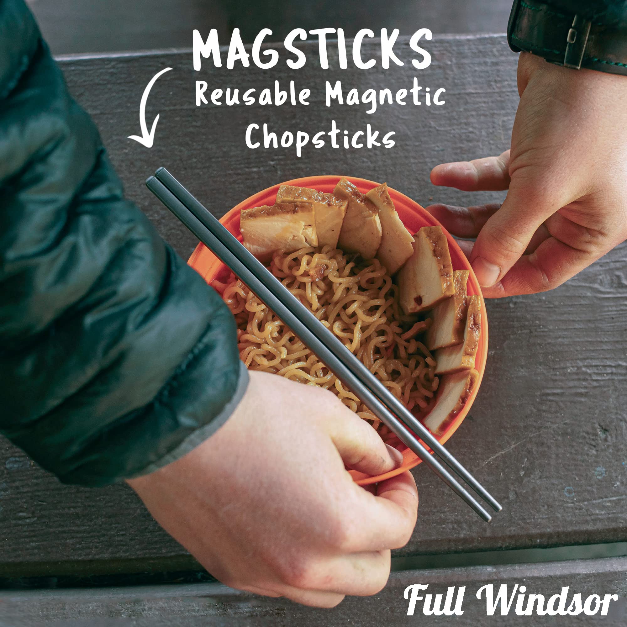 Full Windsor Magsticks compact case presents a portable kit for travel and daily meals.