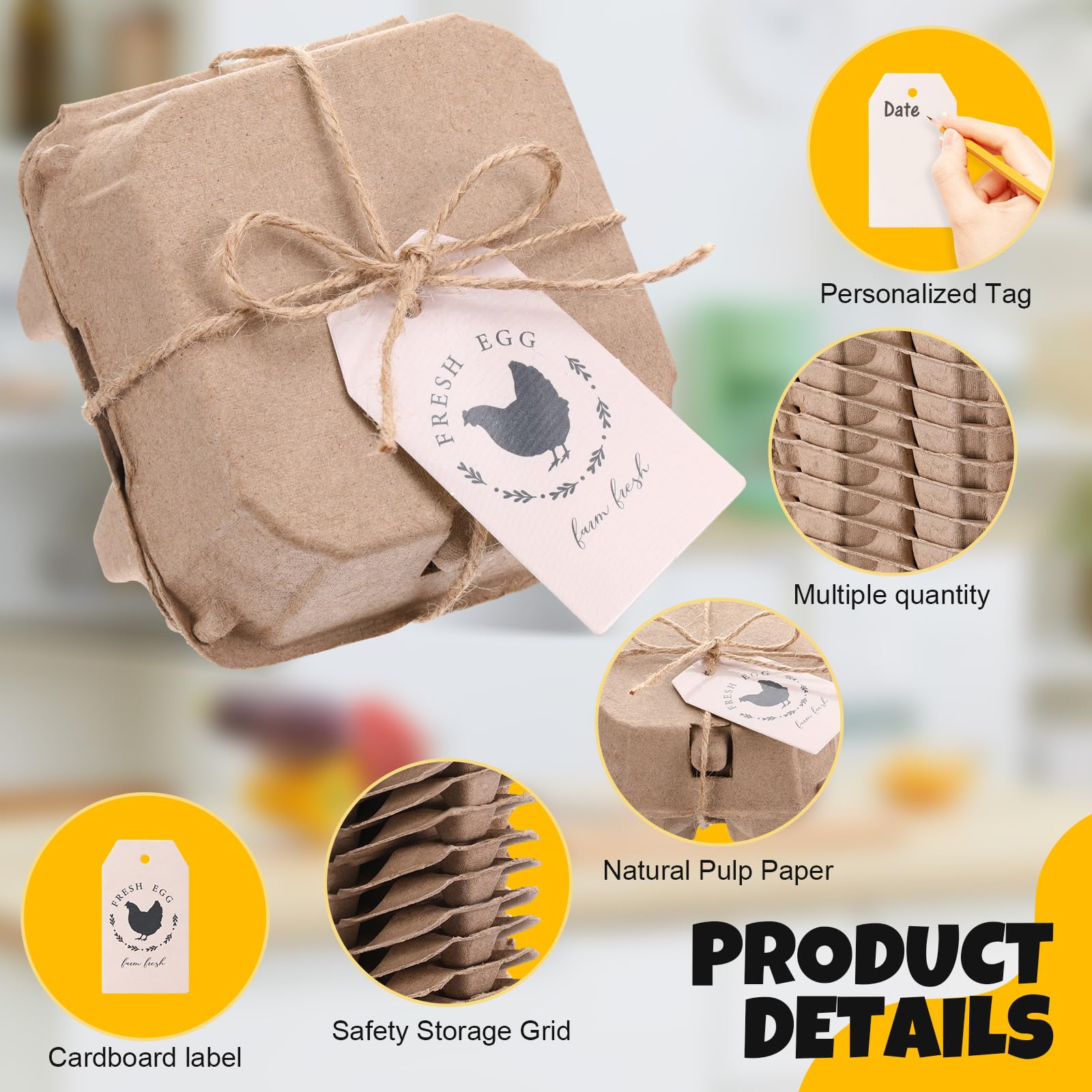Fullhawl label cards with jute rope for easy organization.