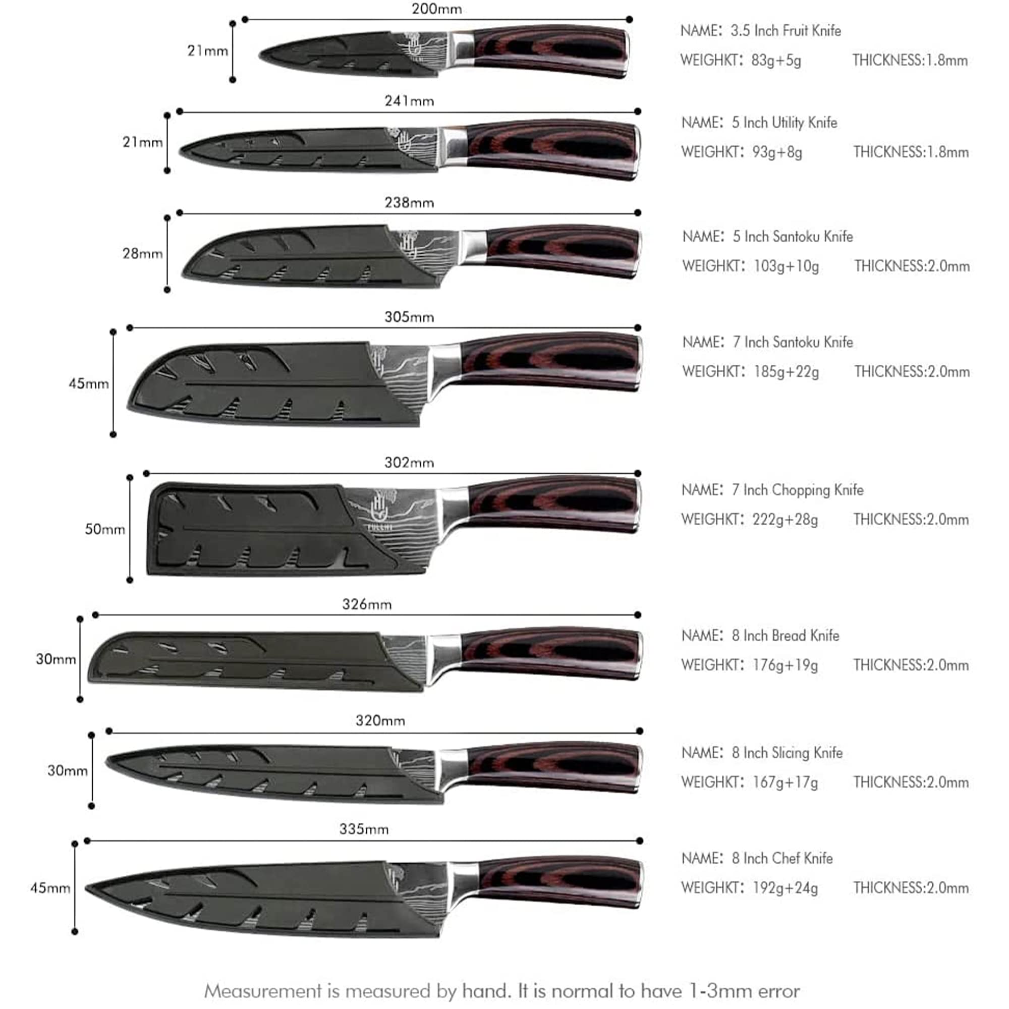 FULLHI blades with conical-ground edge for precise slicing.