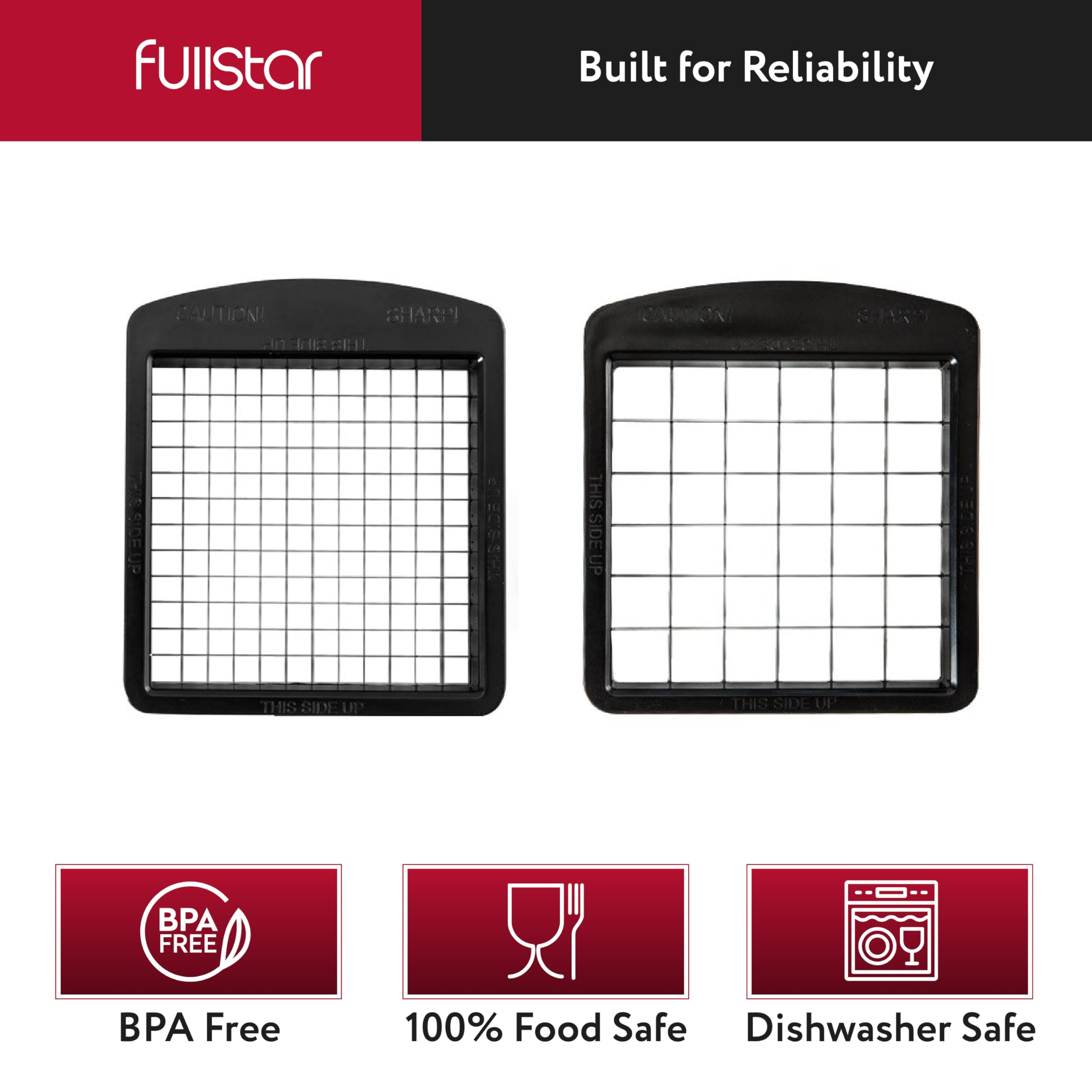 Fullstar 2pc insert set includes large and small dice blades.