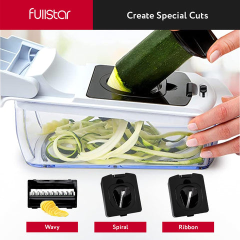 Fullstar blade organizer stores sharp blades safely between uses.
