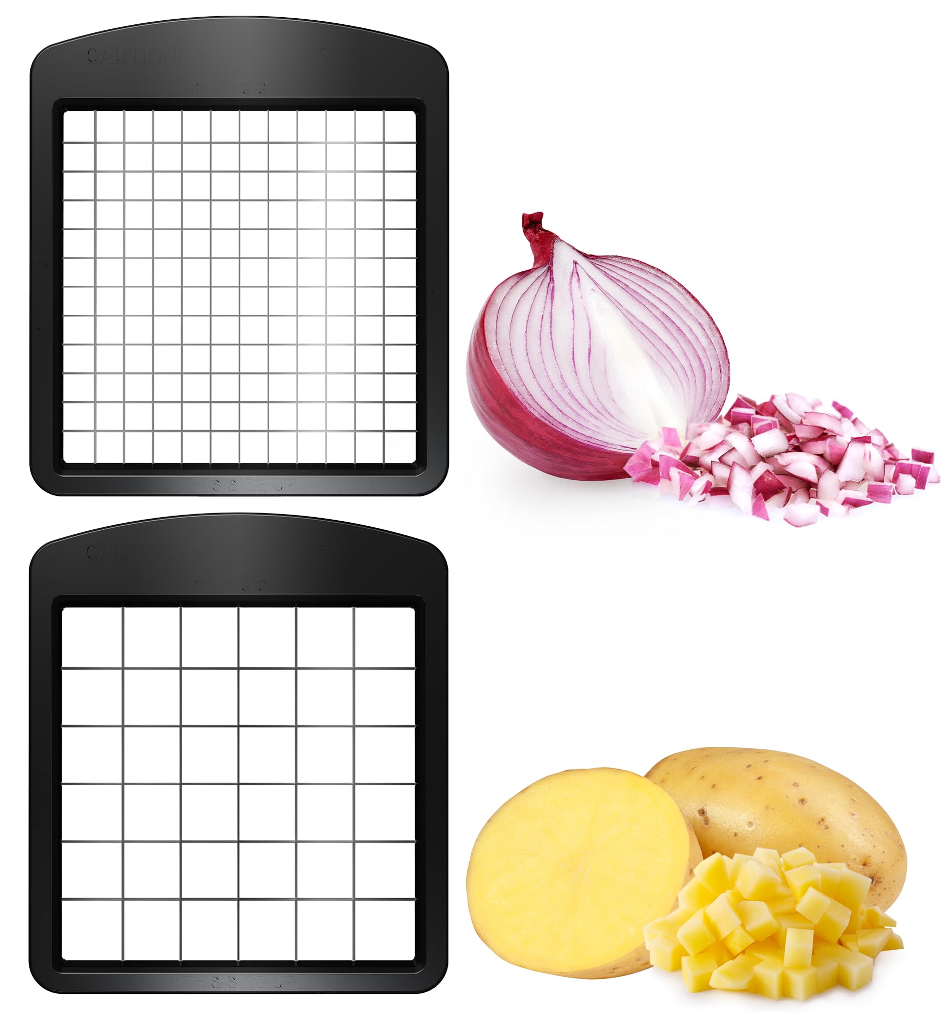 Fullstar large dice blade for potatoes delivers consistent chunks.