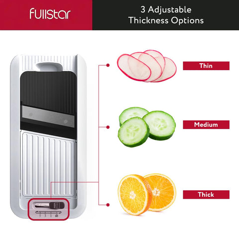 Fullstar catch tray demonstrates mess free cooking and easy transfer of chopped produce