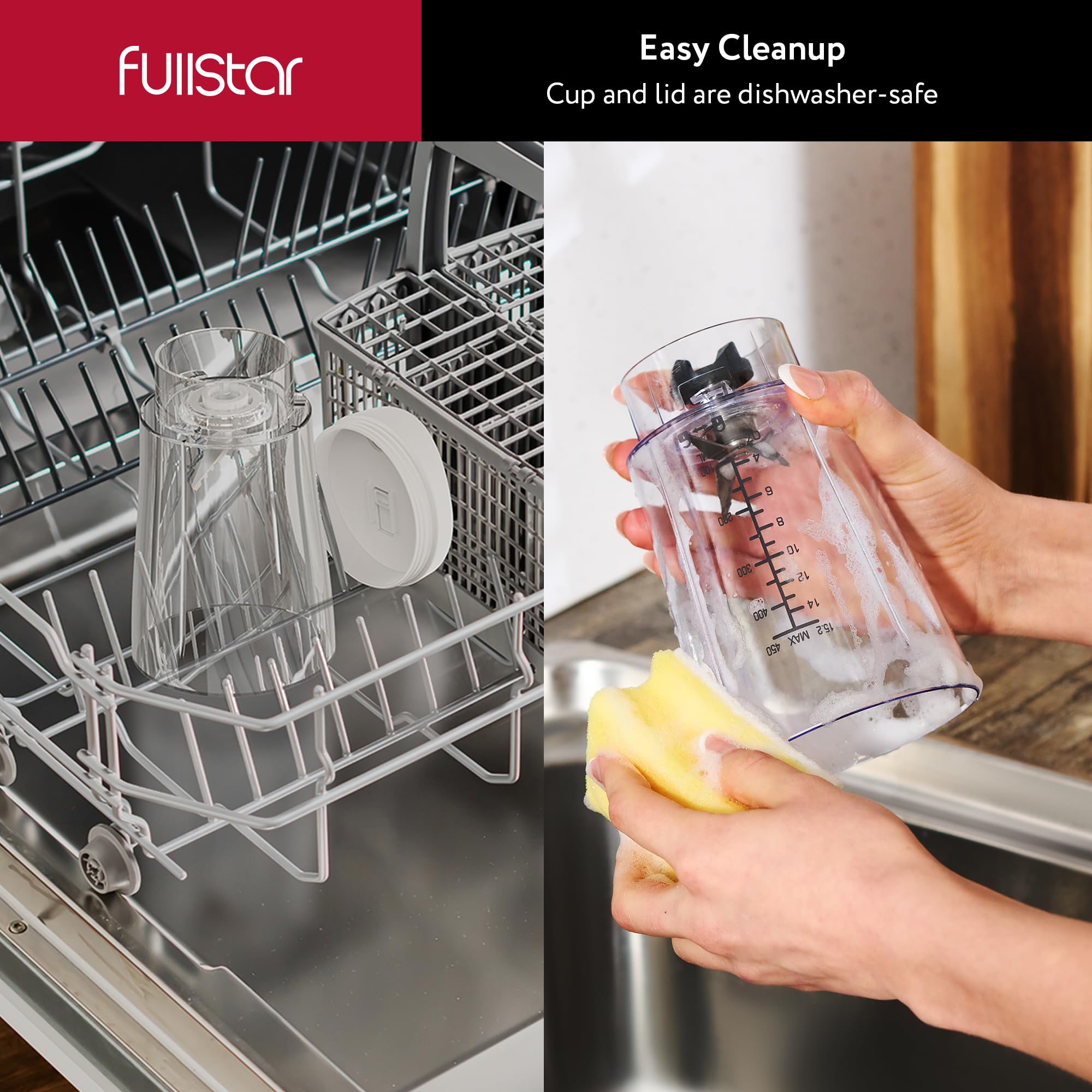 Fullstar cord wrap for tidy storage between uses.