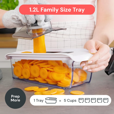 Fullstar cucumber slicer delivers uniform cucumber slices for salads