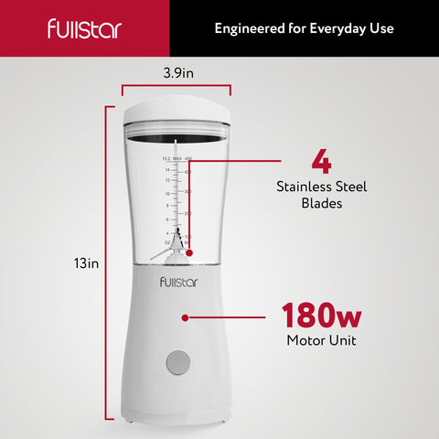 Fullstar dishwasher-safe parts simplify cleanup after blending.