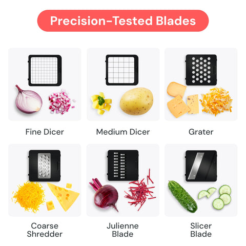 Fullstar finger guard keeps hands safe during slicing.
