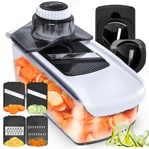 Fullstar mandoline slicer with six blades for precise vegetable prep