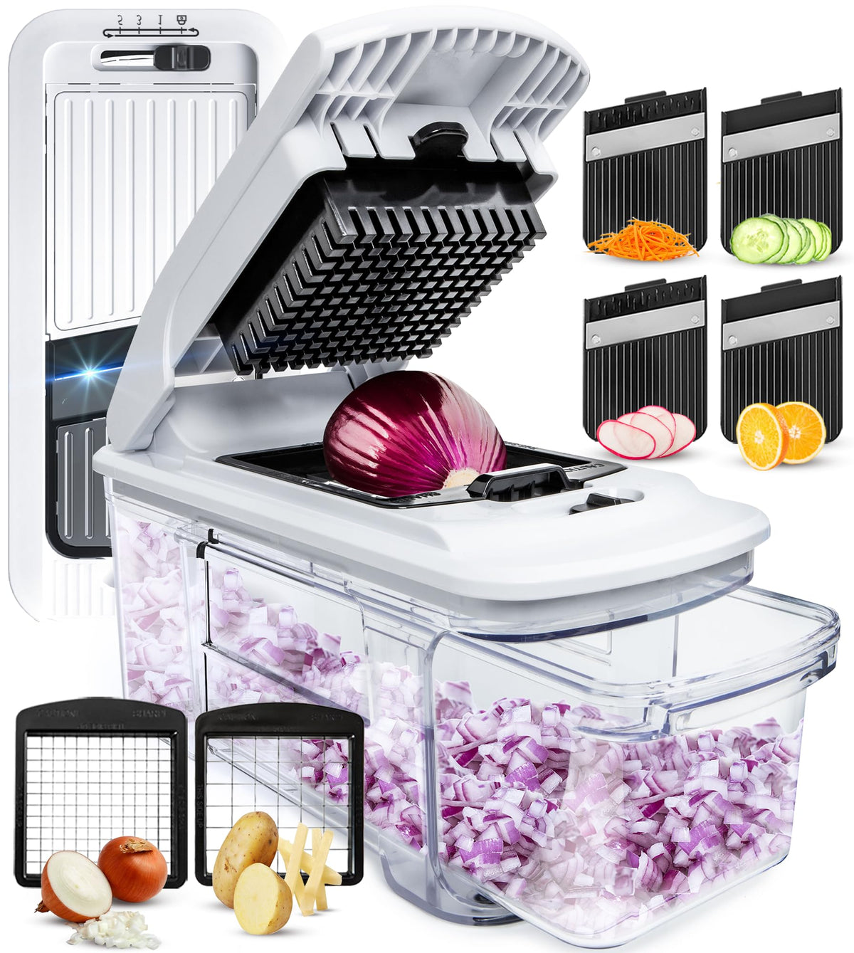 Fullstar mandoline slicer assembly shown for quick setup and versatile slicing