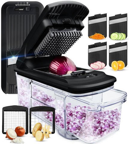 Fullstar mandoline slicer base with catch tray for tidy prep