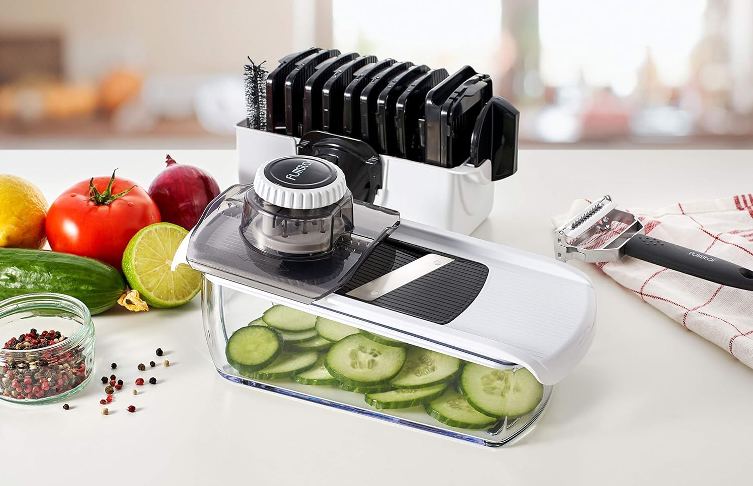Fullstar mandoline slicer daily-kitchen-use supports easy meal prep.