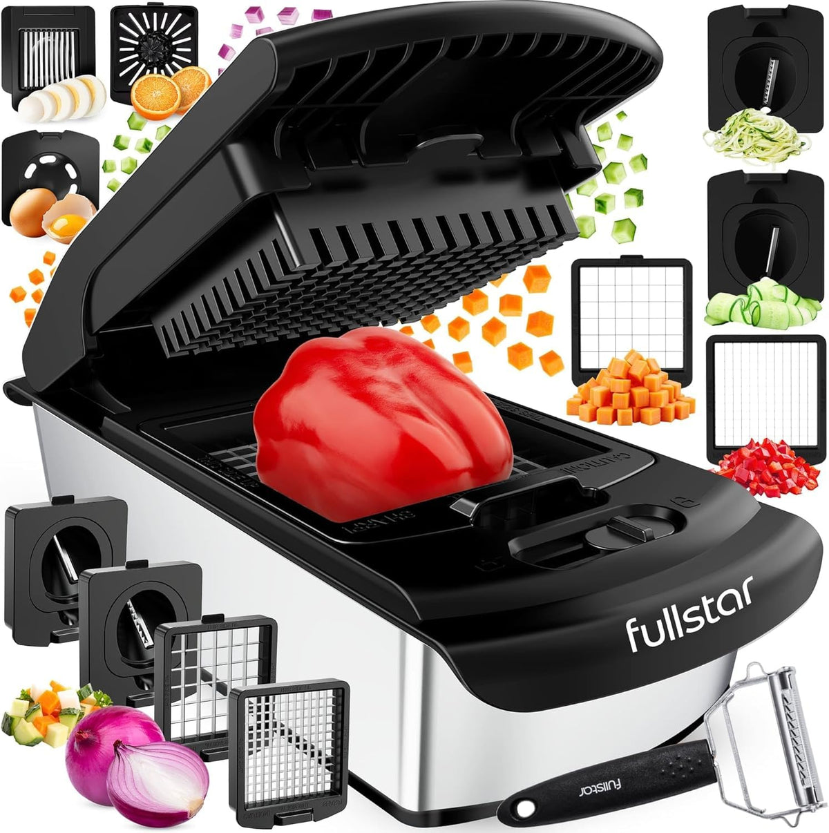 Fullstar Original Pro Chopper with 5-cup container for quick meal prep.
