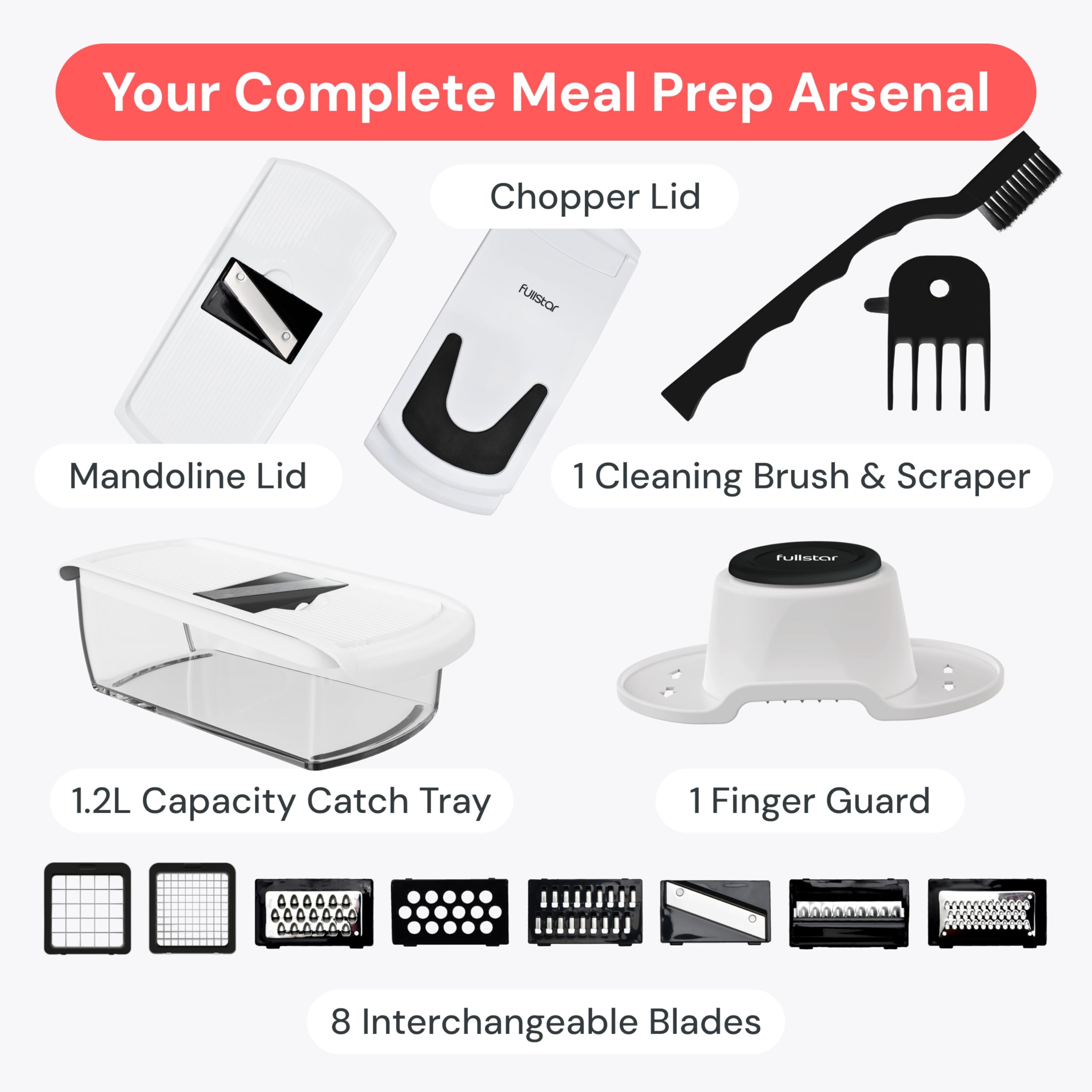 Fullstar packaging note reflects versatile 8-in-1 capability for gifting or daily use.