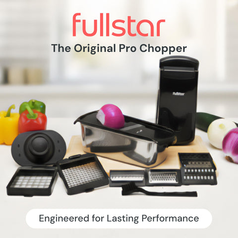 Fullstar The Original Pro Chopper blade close-up shows razor-sharp stainless steel blades.
