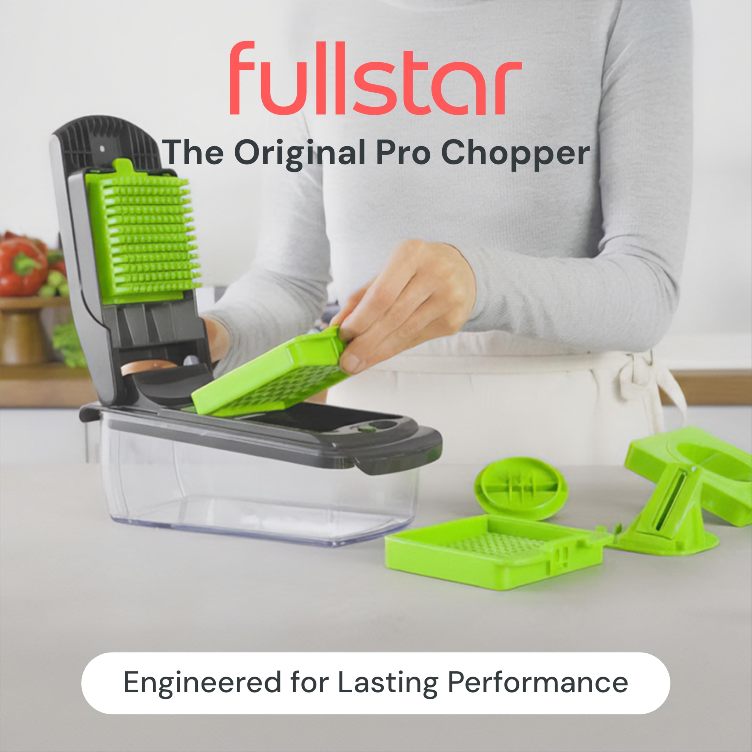 Fullstar Original Pro Chopper built-in catch tray keeps counters clean