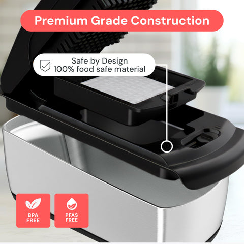 Fullstar Original Pro Chopper catch tray helps keep counters clean.