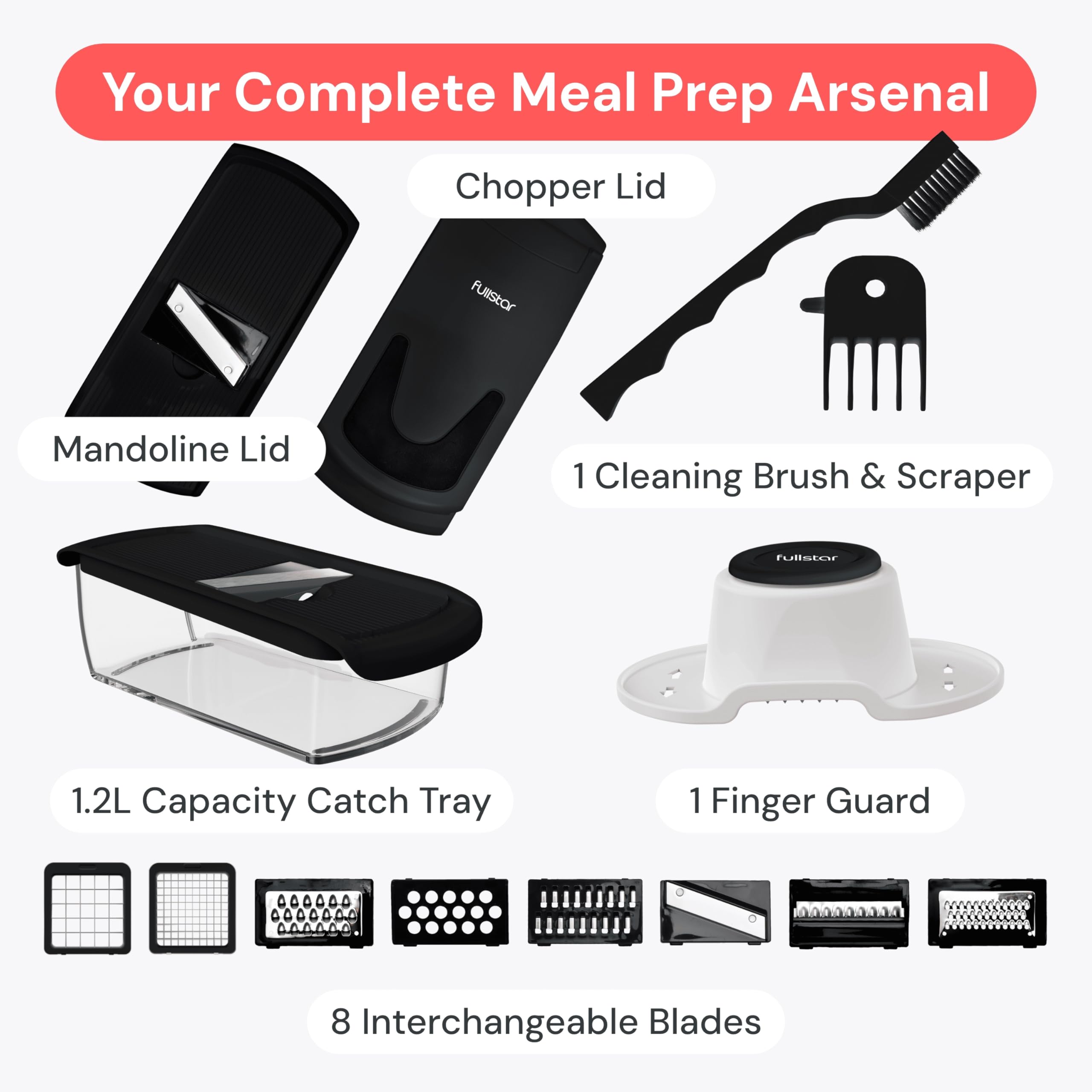 Compact storage design fits in small kitchens.