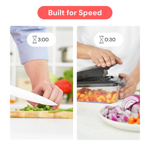 Fullstar Original Pro Chopper dishwasher-safe top rack for easy cleanup.