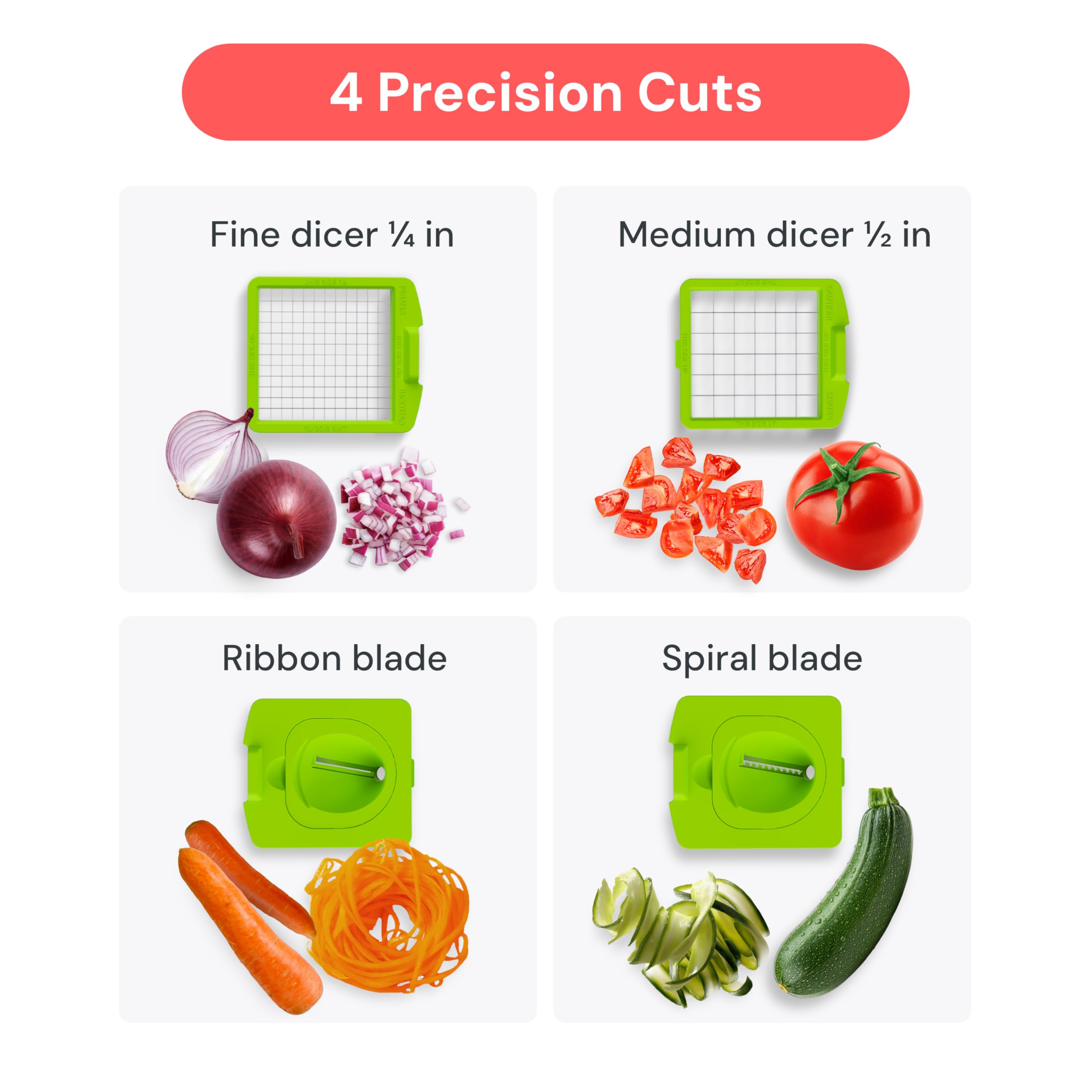 Fullstar Chopper non-skid base stabilizes chopping on any surface