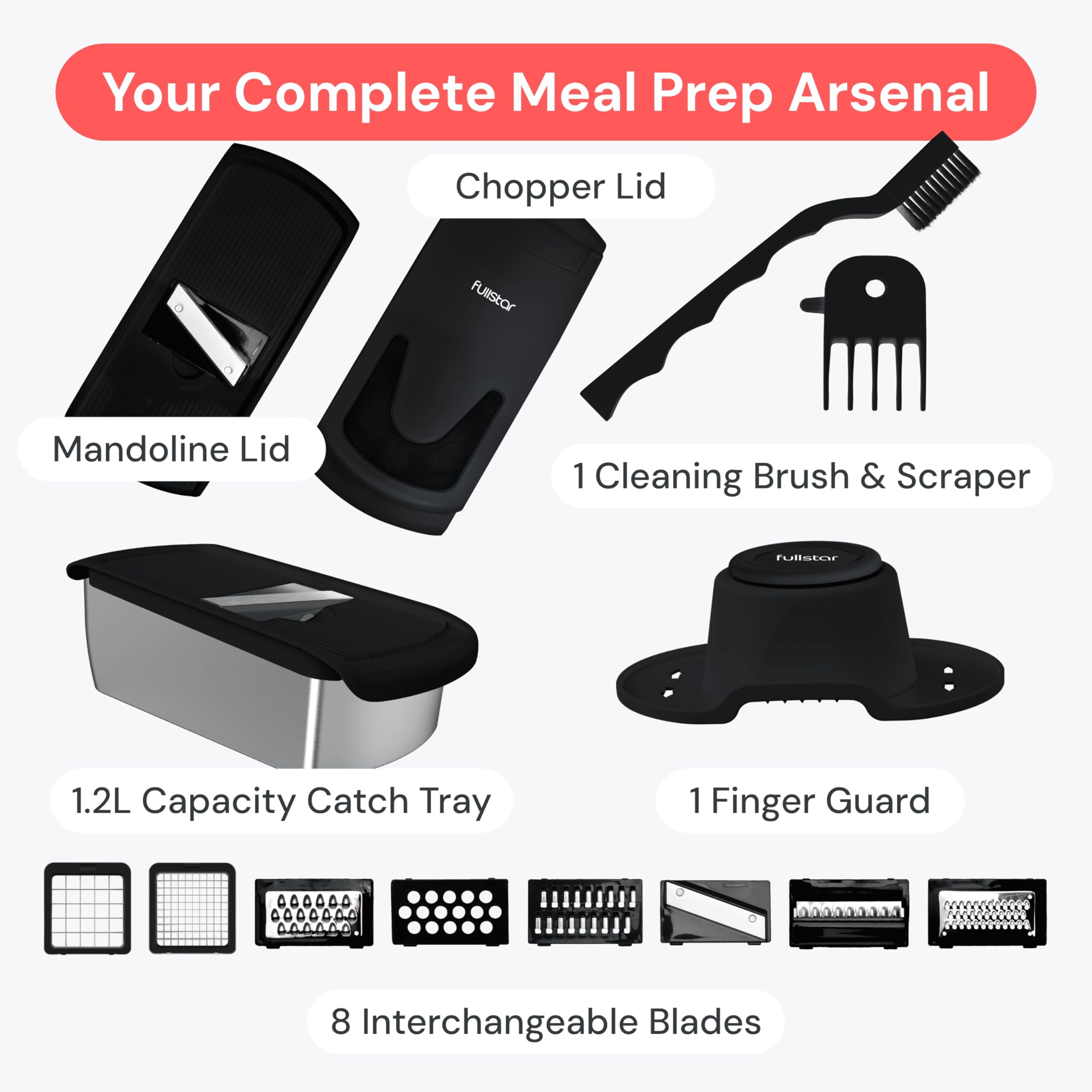 Fullstar The Original Pro Chopper dishwasher-safe parts simplify cleanup after meals.