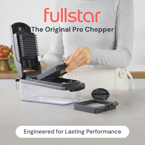 Fullstar Original Pro Chopper spiralizer attachments in action for creative veggie noodles.
