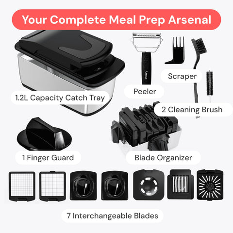 Fullstar Original Pro Chopper spiralizer function creates veggie ribbons.