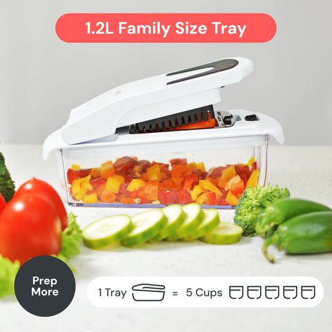 Fullstar Pro Chopper built-in catch tray keeps counters clean