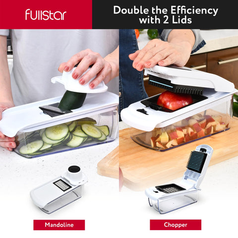 Fullstar safety guard keeps fingers safe during chopping.