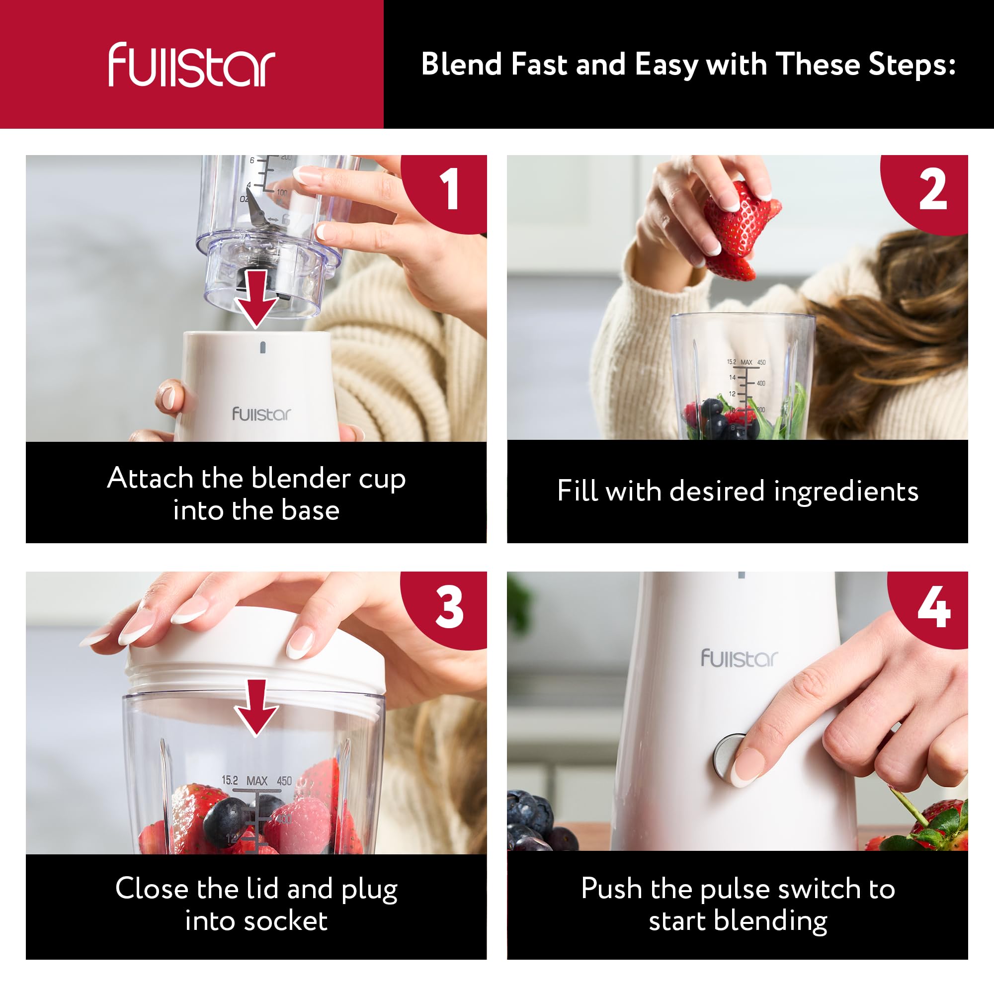 Fullstar UL-certified blender supports safety and quality.