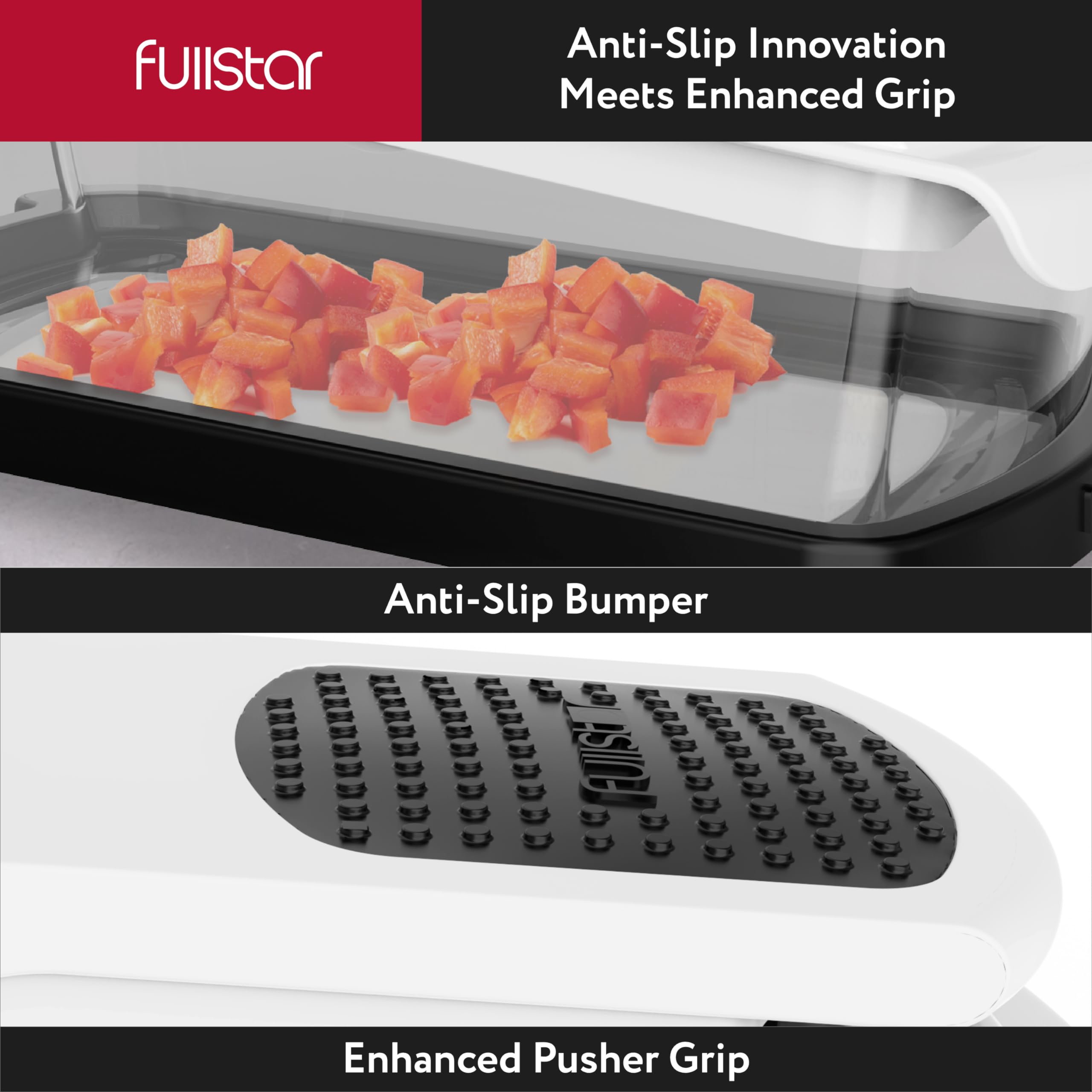 Fullstar chopper kitchen-use shot showing organized prep