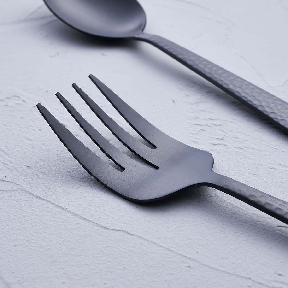 Fullyware matte-black finish close-up highlighting modern tableware