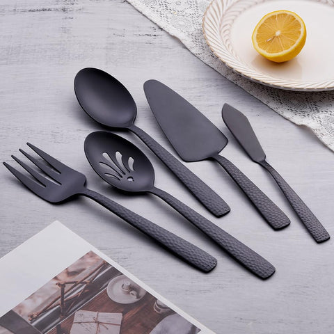 Fullyware large slotted serving spoon for draining liquids while serving