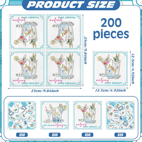 Fulmoon mahjong-pattern napkins enhance party tables with cohesive decor