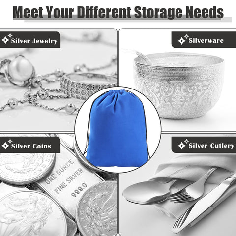 In-use shot of Fumete bag protecting jewelry and silverware.