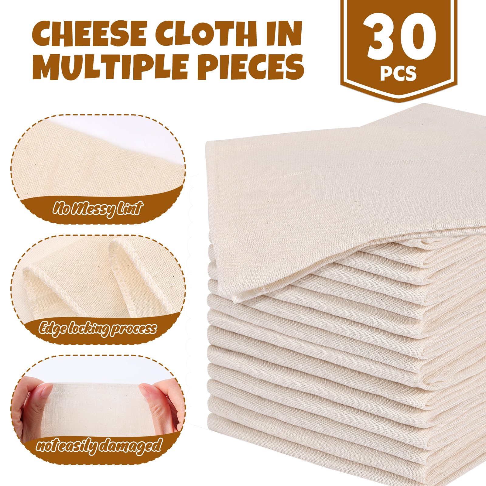 FUMILE organic cotton cheese cloth supports cheese making with dye-free material.