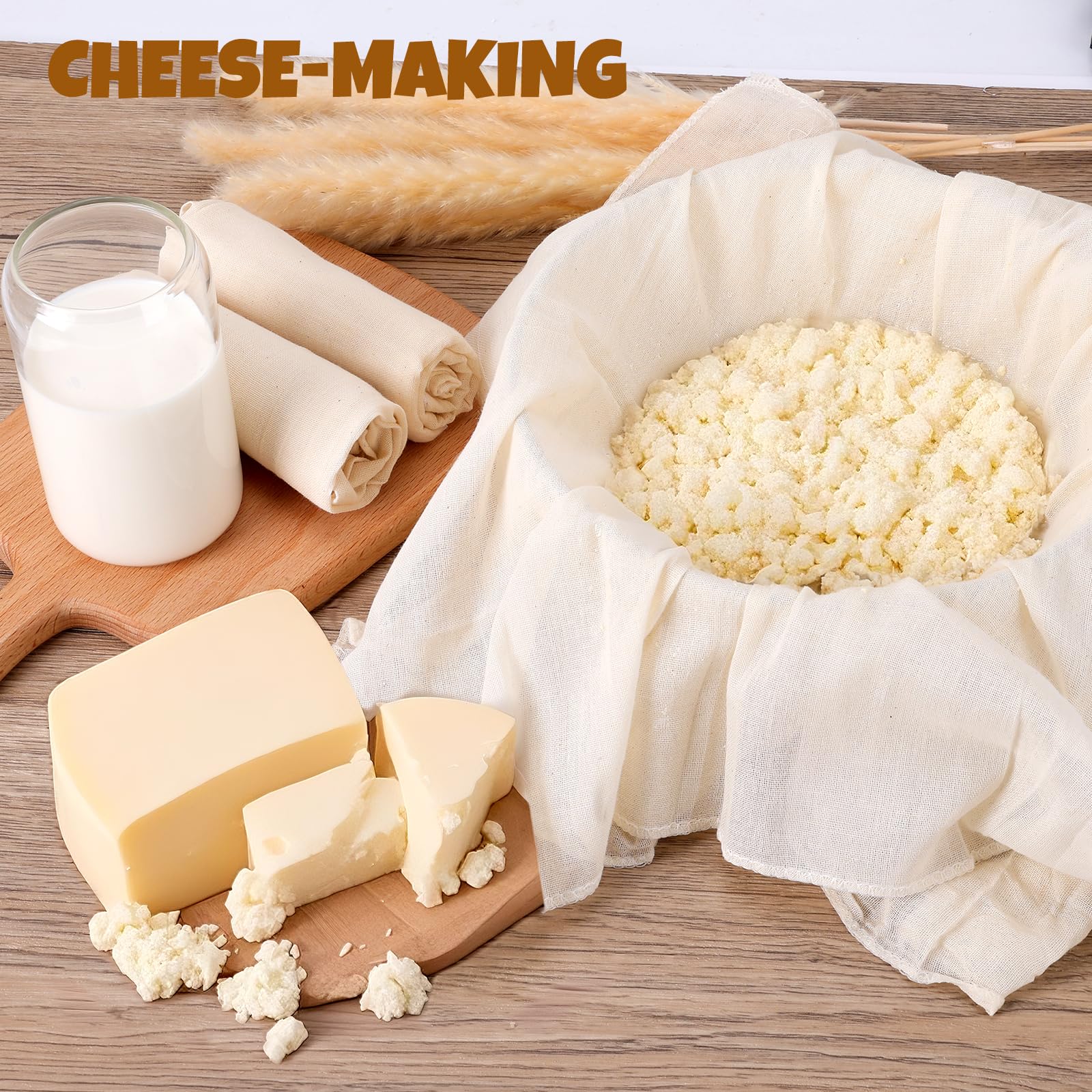 FUMILE cheese cloth close-up weave showing durable, high-density fabric for filtration.