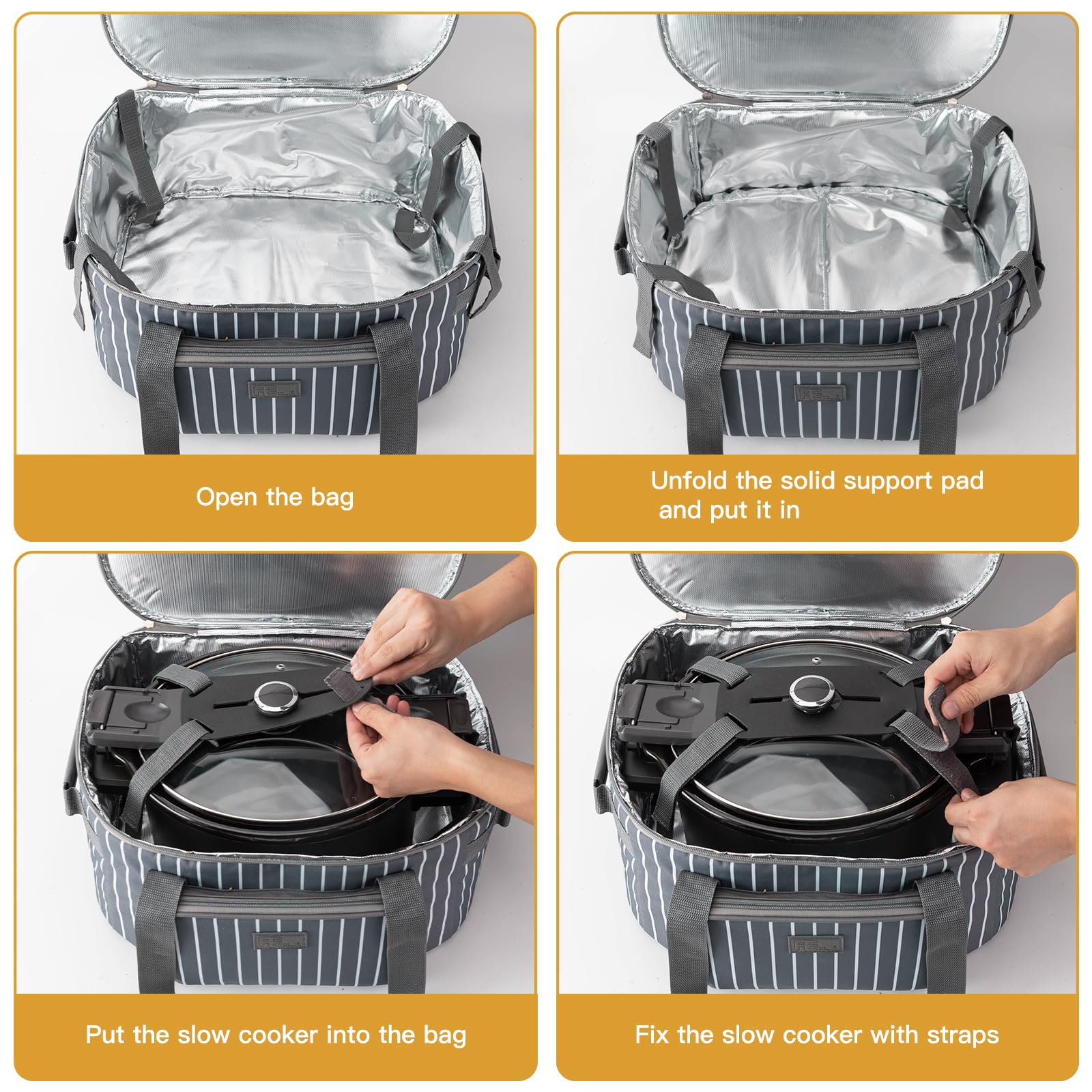 FE FUN ELEMENTS 6-8 quart CrockPot fit ensures compatibility with common models.