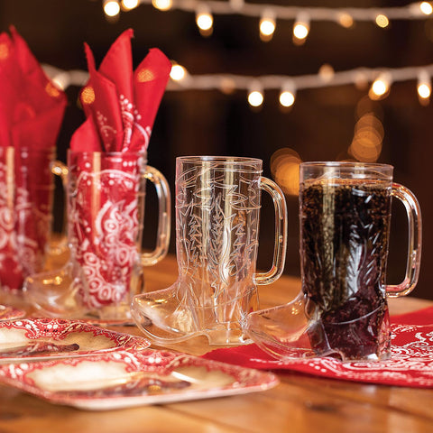 Fun Express cowboy birthday decor cups for festive celebrations.