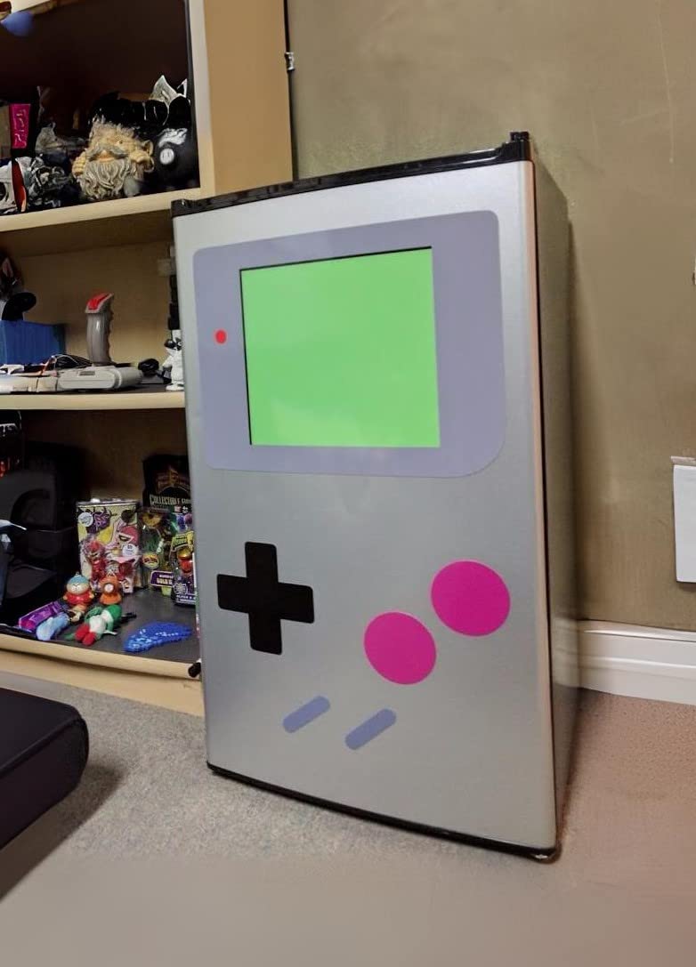 Fun Fridges FridgeBoy Konami code magnet for extra snacks.